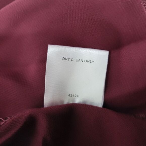 Romeo and Juliet Couture blouse, sheer long sleeve, burgandy, SZ Medium NWT - Picture 7 of 8